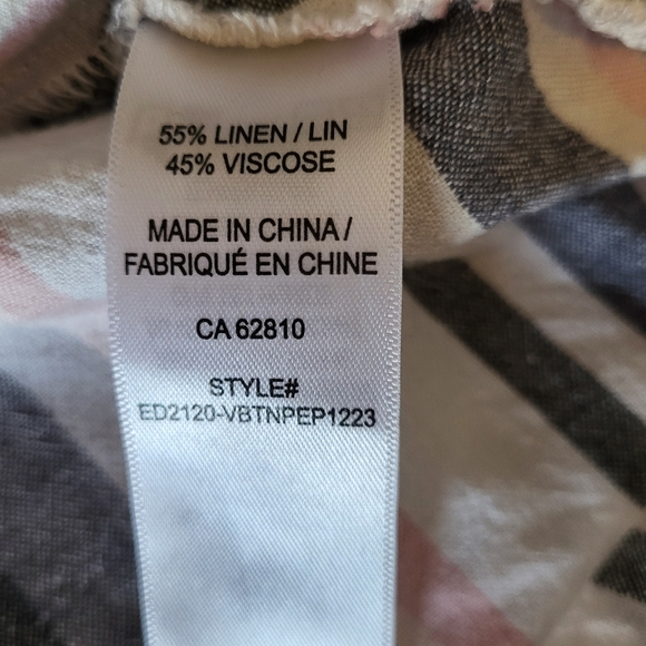 Ricki's Pink and Gray Striped Wrap Blouse, Size XL - Picture 5 of 5